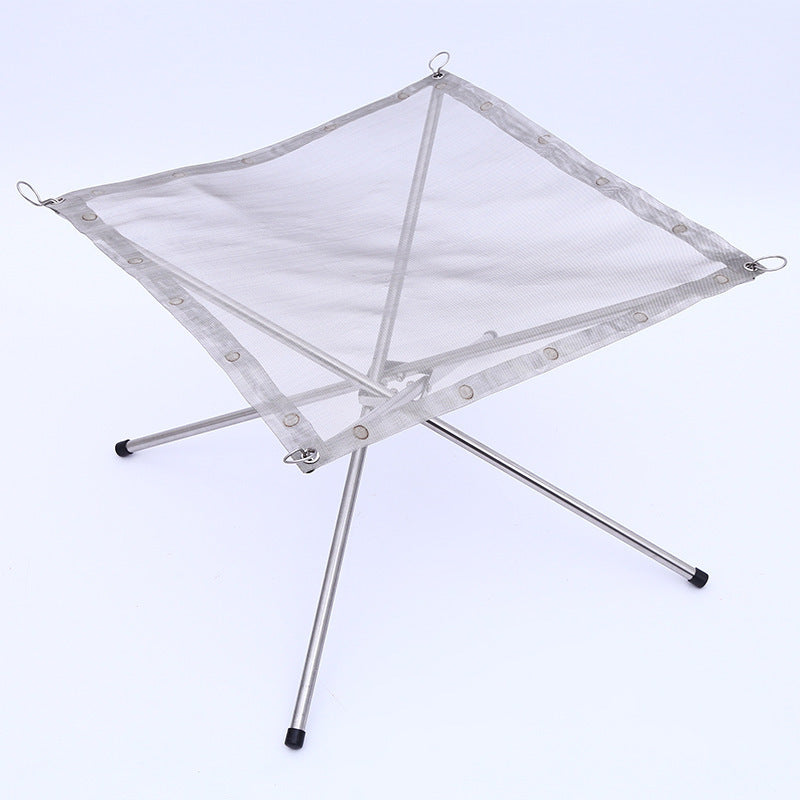 Foldable Fire Pit Stand Set for Outdoor Camping